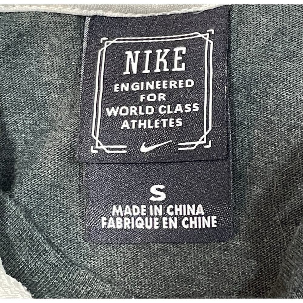 Nike Men’s Small Cream/Green Color Block Pullover Hoodie Drawstring Large Pouch - Picture 11 of 14
